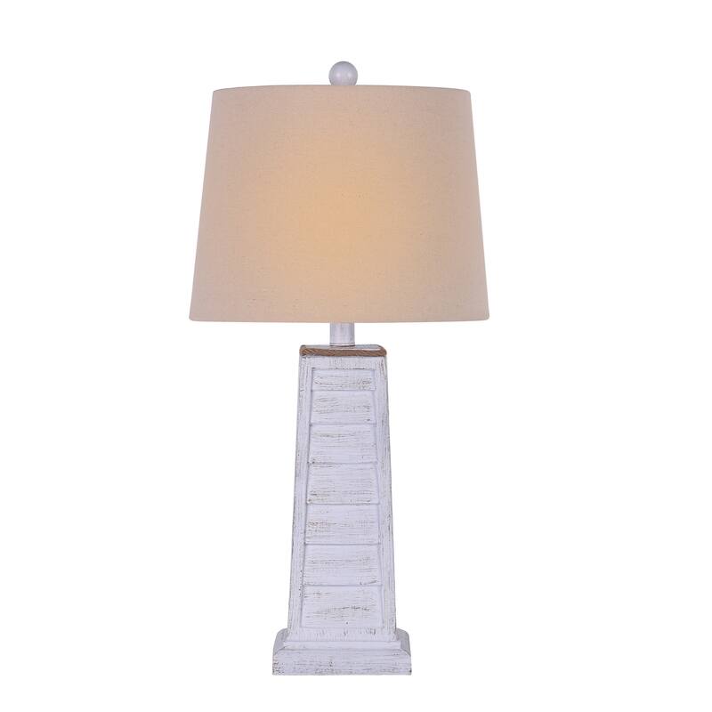 25" Louvered Shutter Table Lamp w/Rope Trim and Decorator Shade Bed Bath & Beyond 39620961